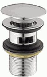 Донный клапан LEDEME L65-2 click clack 1 1/4"с переливом, c большой кнопкой 65 мм латунь, хром