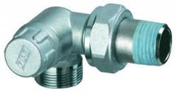 Клапан запорный трехосевой Far 1/2" M24x19 нр левый хром FV 1117 C12