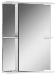 Зеркальный шкаф Домино Норма Айсберг 2-50, 517х157х700 мм, без подсветки, подвесной, цвет белый, зеркало, 1 распашная дверца/открытые полки, прямоугольный, правый, правосторонний