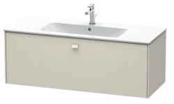 Тумба под раковину Duravit Brioso, 122х47,9х45 см, подвесная, 1 выдвижной ящик, ДСП, цвет: серо-коричневый/хром, шкафчик навесной, механизм доводчика, прямоугольная, правая/левая, в ванную комнату