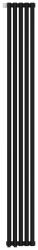 Радиатор отопления Сунержа Эстет-1 EU50 левый 1800х225 5 секций, цвет матовый чёрный, нижнее левое подключение, нержавеющая сталь, трубчатый