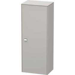 Пенал Duravit Brioso R, 27х19,6х91,1 см, подвесной/напольный, (правый), с дверцей/одностворчатый, с полкой, со стеклянными полками, цвет: бетонно-серый/хром, в ванную комнату