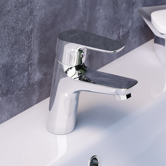 Смеситель для раковины/умывальника Damixa Jupiter однорычажный, неповоротный, керамический, длина излива 117 мм, латунь, цвет хром