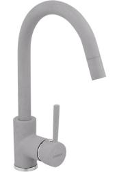 Смеситель для кухни/мойки Longran Logic, однорычажный, поворотный, керамический картридж, высокий, длина излива 177 мм, латунь, цвет крома