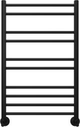 Полотенцесушитель Aquatek Вега водяной П10 500х800 мм черный муар, нержавеющая сталь, лесенка, подключение нижнее