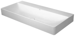 Раковина DURAVIT DuraSquare 100х47х14,5 см, подвесная, прямоугольная, санфарфор, шлифованная, цвет белый, без отверстия под смеситель, без перелива