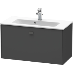 Тумба под раковину Duravit Brioso, 82х38,9х44,2 см, подвесная, 1 выдвижной ящик, ДСП, цвет: графит матовый, шкафчик навесной, механизм доводчика, прямоугольная, правая/левая, в ванную комнату