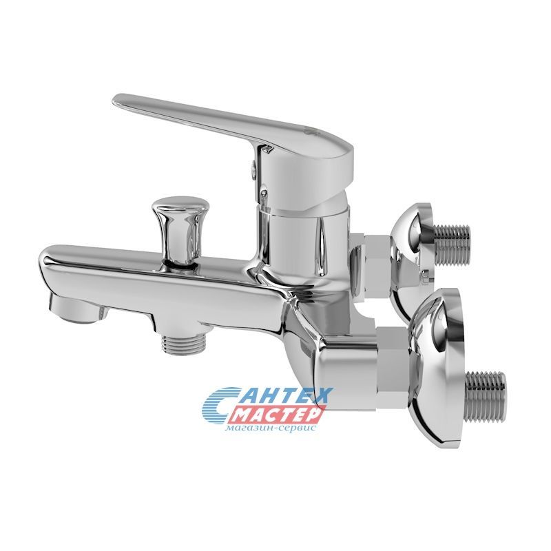 Смеситель для ванны/душа Iddis Torr однорычажный, керамический, настенный, излив поворотный 166 мм, латунь, цвет хром, короткий, универсальный, горизонтальный, рычажный, кран, комплект, сантехника, размер, характеристики, высота, расстояние (Иддис) 