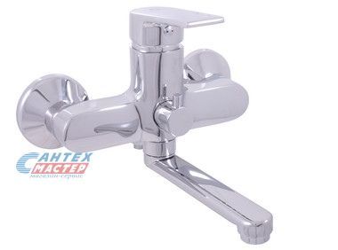 Смеситель для ванны/душа Rav Slezak Colorado однорычажный, керамический, настенный, излив поворотный 130 мм, латунь, цвет хром, короткий, универсальный, горизонтальный, рычажный, кран, комплект, сантехника, размер, характеристики, высота, расстояние