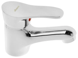 Смеситель для раковины/умывальника Accoona, однорычажный, неповоротный, керамический, длина излива 85 мм, цинк, цвет хром