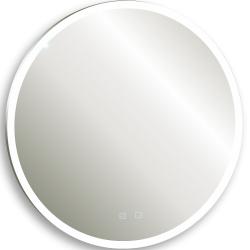 Зеркало Azario Перла VOICE, 77х77 см, с LED/ЛЕД-подсветкой, с диммером, круглое, с подогревом, голосовое управление, выключатель сенсорный, для ванны, навесное/подвесное/настенное
