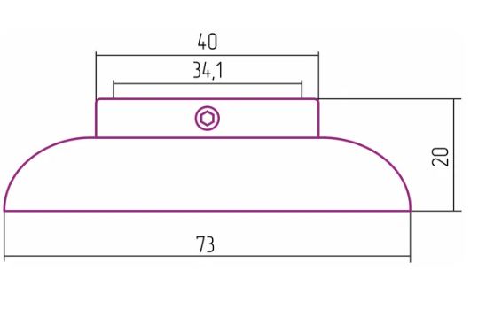 Отражатель Сунержа Стилье декоративный 1", диаметр 34.1 мм, нержавеющая сталь, для полотенцесушителей, глубокий, круглый, разъемный