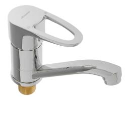 Смеситель для кухни/мойки Accoona, однорычажный, поворотный, керамический, длина излива 190 мм, латунь, цвет хром