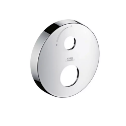 Розетка удлинения Axor декоративная, для скрытого монтажа в условиях небольшой глубины, 3,3 см, Ø 17 см, скрытого монтажа, металл, круглая, цвет: шлифованный никель, с разметкой стрелка, 2 отверстия, удлинитель