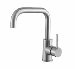 Смеситель для кухни/мойки Ekko by Maxonor, однорычажный, поворотный, керамический, длина излива 150 мм, нержавеющая сталь, цвет сатин