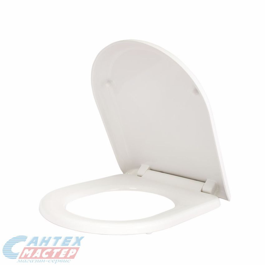 Сиденье для унитаза IDDIS с микролифтом, дюропласт, белая крышка, быстросъемное, универсальное, размер 35,6х40,8 сидушка, стульчак 001DPSEi31 (Иддис)