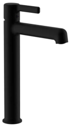 Смеситель для раковины/умывальника Haiba, однорычажный, неповоротный, латунь, высокий, длина излива 160 мм, керамический, цвет черный