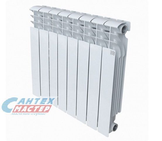 Радиатор алюминиевый STI Classic 500/100 8 секций боковое подключение 1256 Вт