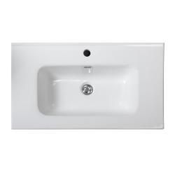 Раковина BelBagno 91, 91х46 см, полувстраиваемая, прямоугольная, цвет белый, керамическая, с отверстием под смеситель, слив-перелив, умывальник