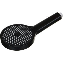 Лейка душевая Melodia Standard 130 мм ручная, круглая, 3 режима, черный, ABS пластик, для душа/ванной MKP26317_bk