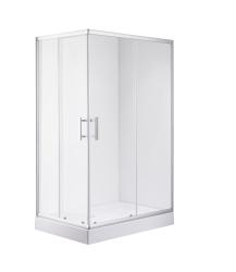 Душевой уголок Olive's Mino 120х80х192,5 см поддон ABS - пластик, прямоугольный, алюминиевый профиль матовый хром, стекло прозрачное 4 мм раздвижной MN-128PСR-SD-C