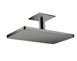 Верхний душ AXOR ShowerSolutions 460/300 1jet, с потолочным подсоединением, потолочный монтаж, прямоугольный, с 1 режимом, размер 46,6х27 см, металлический, цвет: полированный черный хром, для душа/ванной