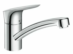 Смеситель для кухни/мойки Hansgrohe Logis M31, 120 CoolStart, EcoSmart 1jet, однорычажный, керамический, с поворотным изливом, длина 20,2 см, латунь, цвет хром