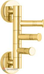 Полотенцедержатель Сунержа ВЕЕР-3 поворотный, длина 88 мм, нержавеющая сталь, цвет золото, настенный