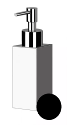 Дозатор Cezares PRIZMA для жидкого мыла, настольный, металл, цвет черный матовый, для ванной, на стол