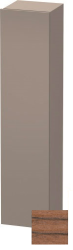 Пенал Duravit DuraStyle, 40x36x180 см, подвесной, (правый), с дверцей, с полкой, со стеклянными полками, цвет: орех/базальт, в ванную комнату
