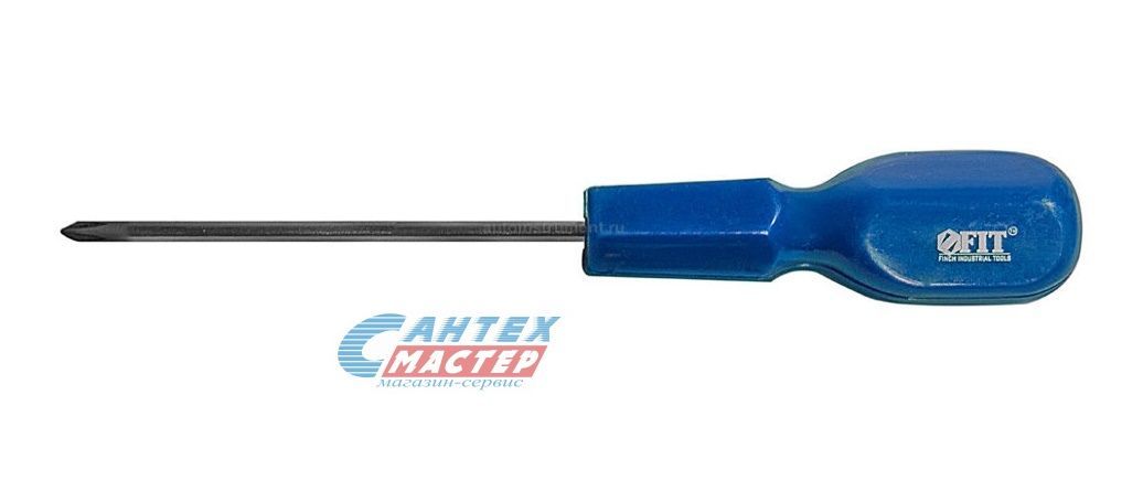Отвертка Fit "Модерн" CrV 3х75 мм крест РН 0 синяя (54505)