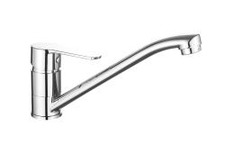 Смеситель для кухни/мойки Voda Divay однорычажный, поворотный, керамический, длина излива 243 мм, латунь, цвет хром