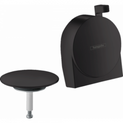 Излив для ванны Hansgrohe Exafill S (внешняя часть), настенный/на ванну, неповоротный, латунный, цвет матовый черный, круглый, длина излива 3,6 см, встраиваемый/встроенный, для смесителя/ванны/ванной/душевой