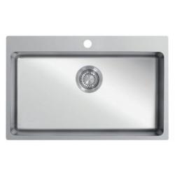 Мойка 500х790 см TopZero серия Micro, врезная, из нержавеющей стали, полированная, прямоугольная, отверстие под смеситель, слив-перелив, для кухни