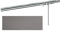 Смеситель для ванны Axor ShowerSolutions 1200, термостатический, внешнего/наружнего монтажа, настенный, неповоротный, латунный/стеклянный, длина излива 17,5 см, цвет шлифованный черный хром, без душевого шланга/лейки