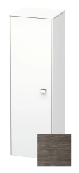 Пенал Duravit Brioso L, 42x36x133 см, подвесной, (левый), с дверцей, с полкой, со стеклянными полками, цвет: сосна терра/хром, в ванную комнату