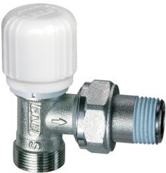 Клапан FAR термостатический угловой 1/2"нр.х М24х19 нр. хром с прокладкой из EPDM на хвостовике к радиатору