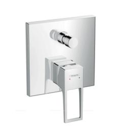 Смеситель для ванны Hansgrohe Metropol с рукояткой-петлей, скрытого монтажа, настенный/встраиваемый, однорычажный, латунный, без излива, керамический, цвет хром, без душевого шланга/лейки, со встроенной защитной комбинацией