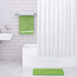 Штора для ванны WasserKRAFT Vils, 240х200 см, водоотталкивающая, универсальная, из полиэстера, с кольцами в комплекте, цвет- белый, для ванной/ванны
