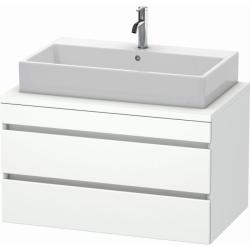 Тумба под раковину для консоли/столешницы Duravit DuraStyle 90х54,8х51,2 см, подвесная, ДСП, цвет: белый матовый, 2 выдвижных ящика, прямоугольная