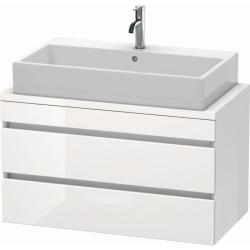Тумба под раковину для консоли/столешницы Duravit DuraStyle 90х47,8х51,2 см, подвесная, ДСП, цвет: белый глянец, 2 выдвижных ящика, прямоугольная