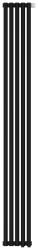 Радиатор отопления Сунержа Эстет-00 EU50 1800х225 5 секций, цвет матовый чёрный, нижнее подключение, нержавеющая сталь, трубчатый