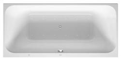 Ванна Duravit Happy D.2 190х90 см гидромассажная, встраиваемая, акриловая, цвет: белый, с ножками/сливом-переливом, без фронтальной панели, прямоугольная, с системой гидромассажа Combi-System P, с двумя наклонами для спины