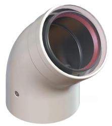 Отвод Okseler утепленный D80/100 угол 45° универсальный