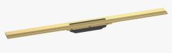 Решетка Hansgrohe RainDrain Flex 90, для пристенного монтажа, для душевого трапа, укорачиваемый, 90х6 см, цвет полированное золото, для душа в пол, нержавеющая сталь, прямоугольная