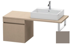 Тумба/шкафчик для консоли/столешницы Duravit DuraStyle под раковину 50х54,8х51,2 см, подвесная, ДСП, цвет: лен/базальт, 1 выдвижной ящик, прямоугольная