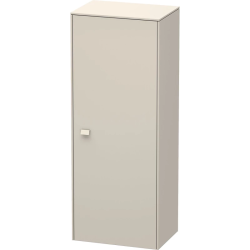 Пенал Duravit Brioso R, 52x36x133 см, подвесной, (правый), с дверцей, с полкой, со стеклянными полками, цвет: серо-коричневый, в ванную комнату