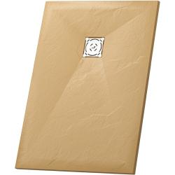 Душевой поддон RGW Stone Tray ST-De, 90х100х2,5 см, прямоугольный, из искусственного камня, низкий, цвет: пустыня, с антискользящим рельефным покрытием, без бортика