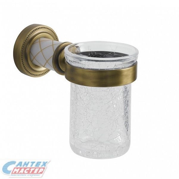 Стакан для зубных щеток Boheme Murano подвесной одинарный бронза 10904-BR