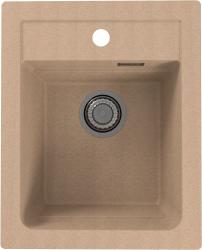 Мойка кухонная ALVEUS GRANITAL ATROX 10 BEIGE - G55 40х50х19,5 см, врезная, искусственный гранит, прямоугольная, цвет песчаный, с отверстием под смеситель, в комплекте с сифоном 1132823